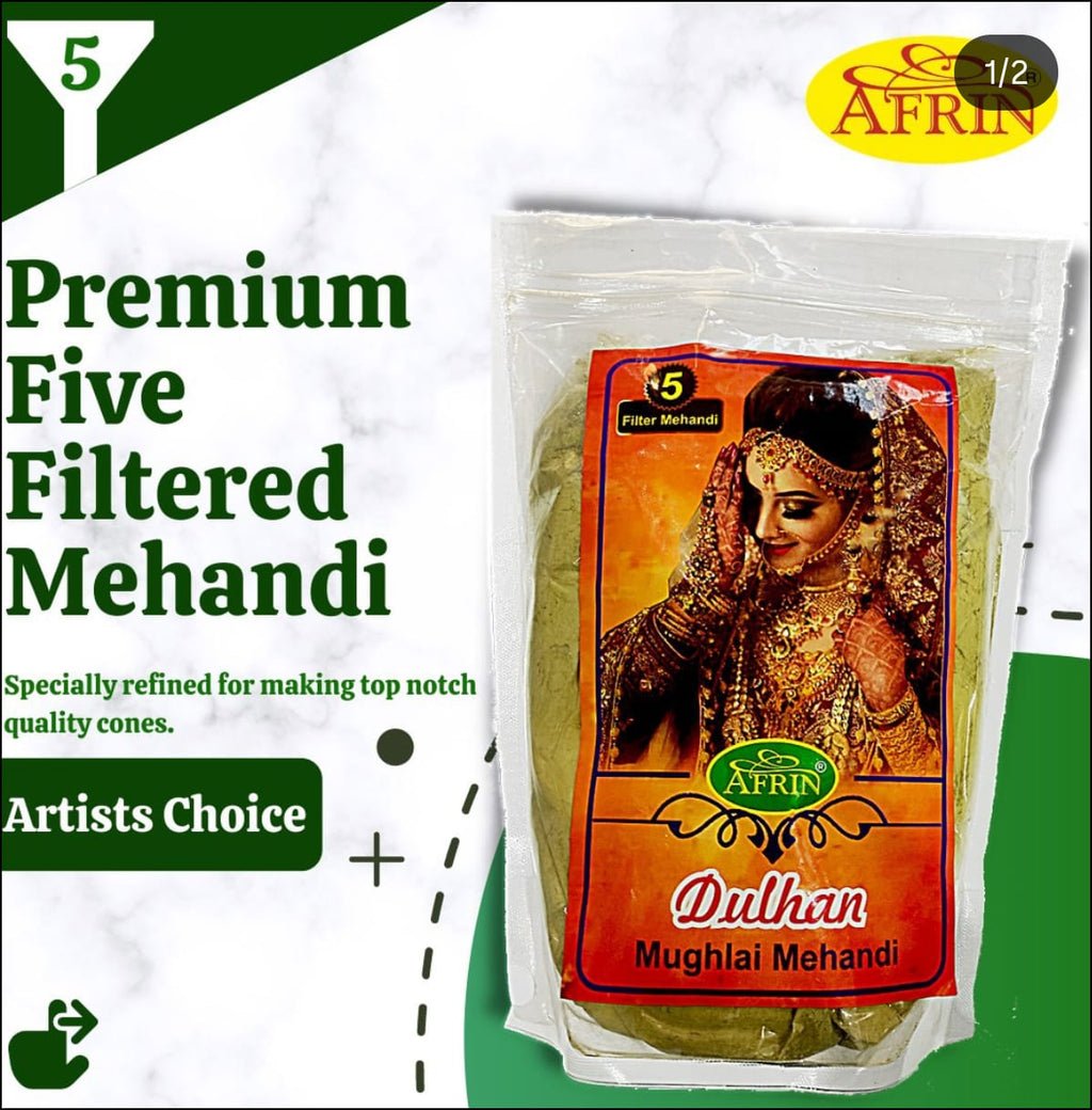 Afrin Dulhan Five Filtered Mehandi