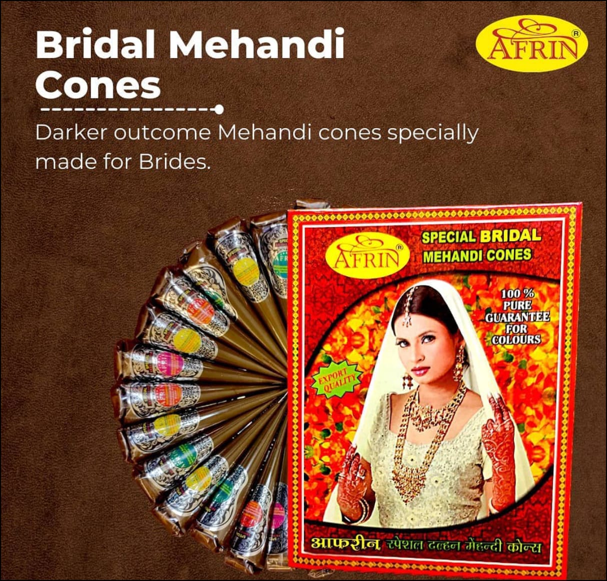 Afrin Special Bridal Mehendi Cones (Pack of 12)