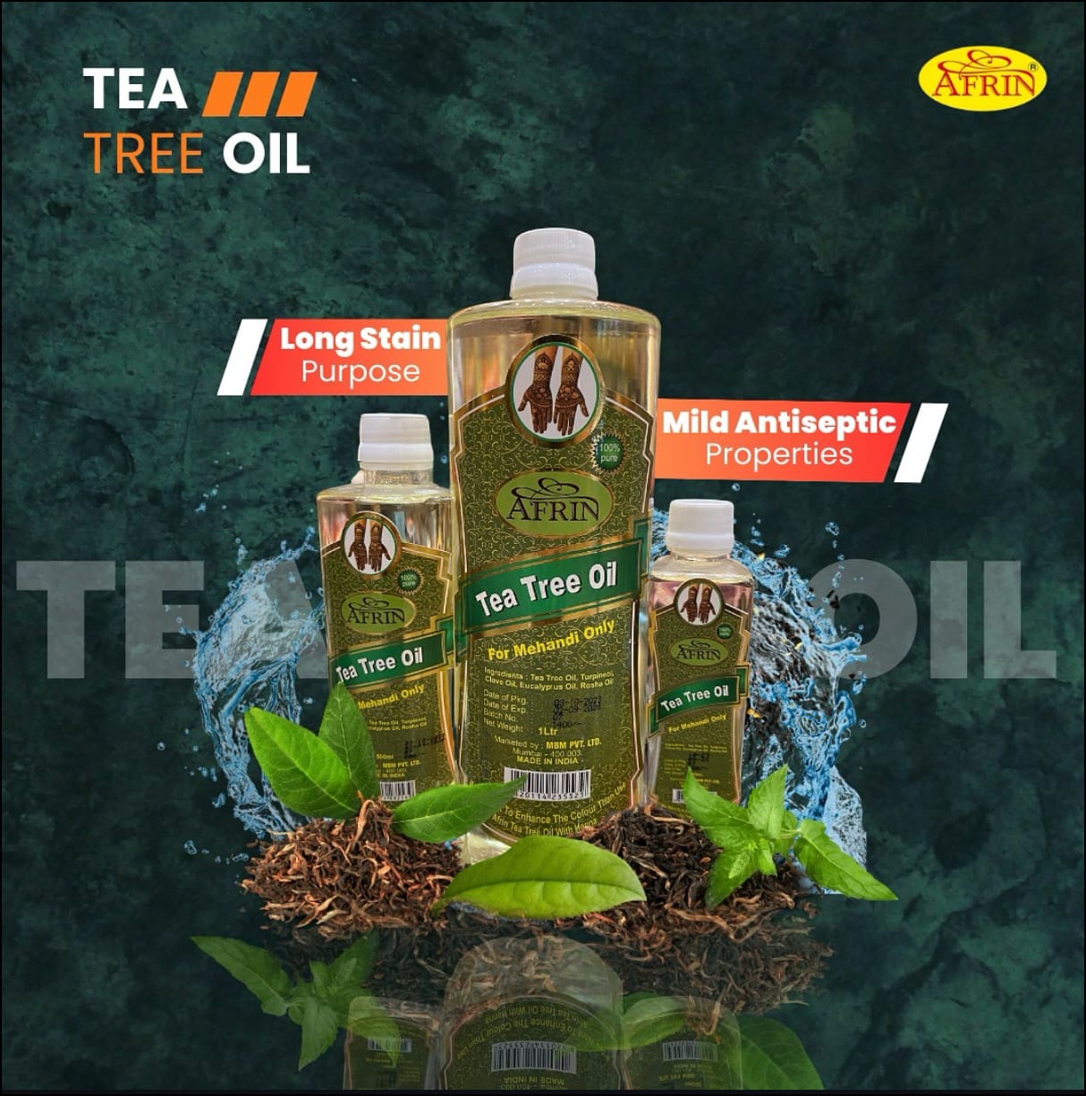 Afrin Tea Tree Oil for Mehendi