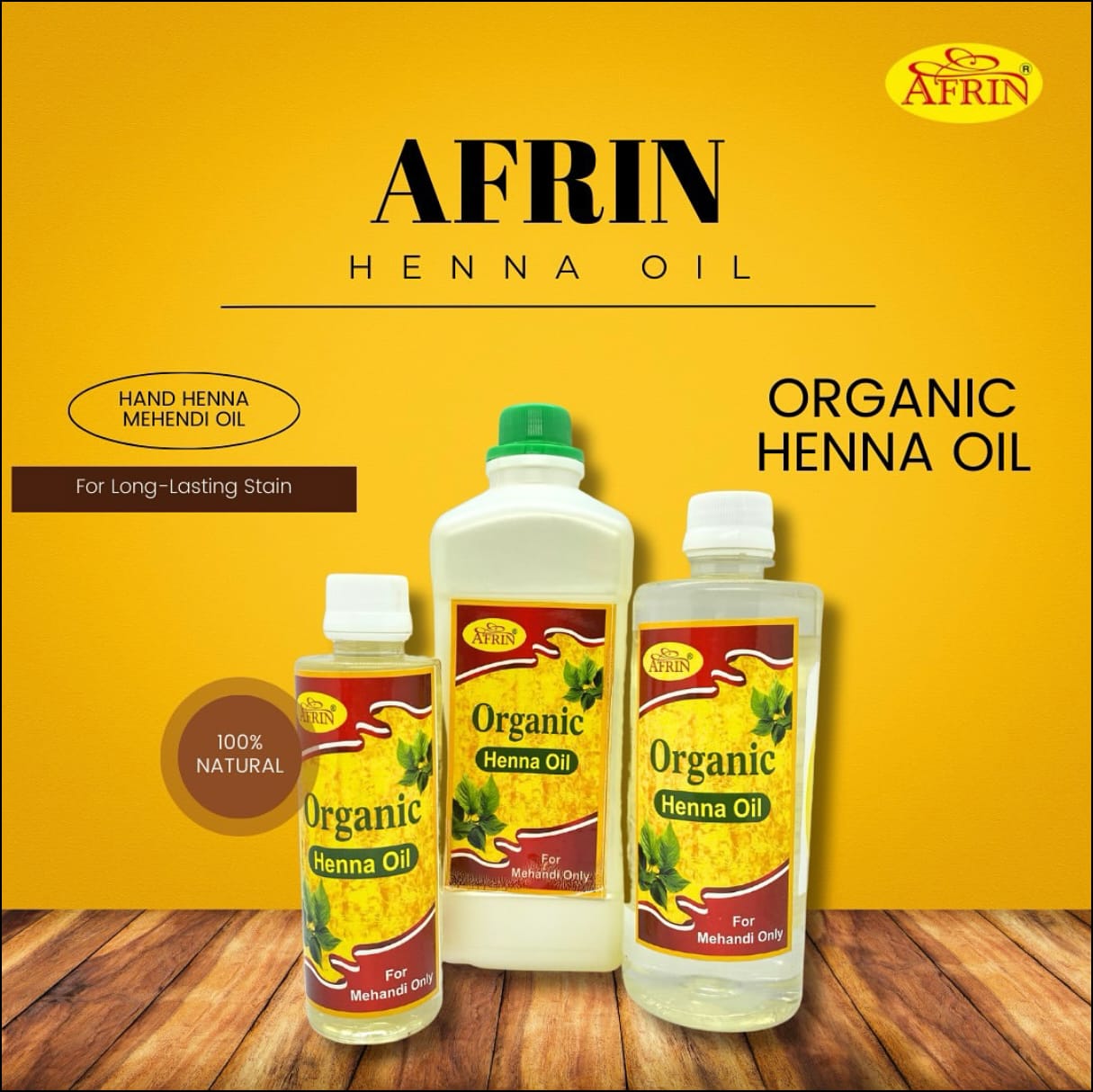 Afrin Organic Henna Oil for Mehendi